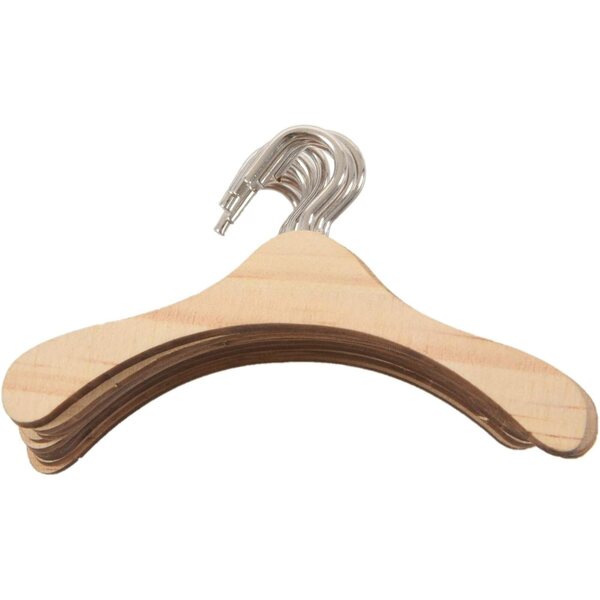 10 Kleiderbügel aus natürlichem Holz für 1/4-BJD-Puppen – elegant und praktisch