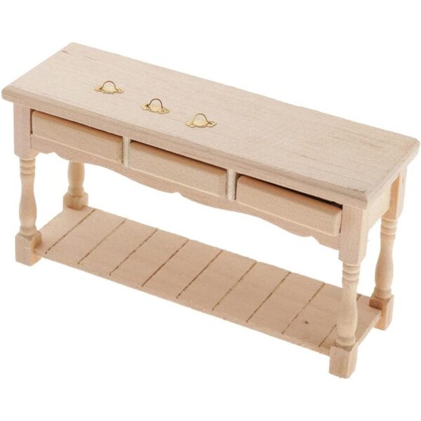 Almencla Tavolino da tè in Legno Miniatura 1:12 per Casa delle Bambole