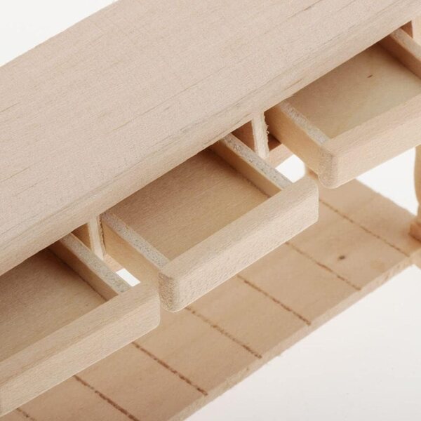 Almencla Tavolino da tè in Legno Miniatura 1:12 per Casa delle Bambole