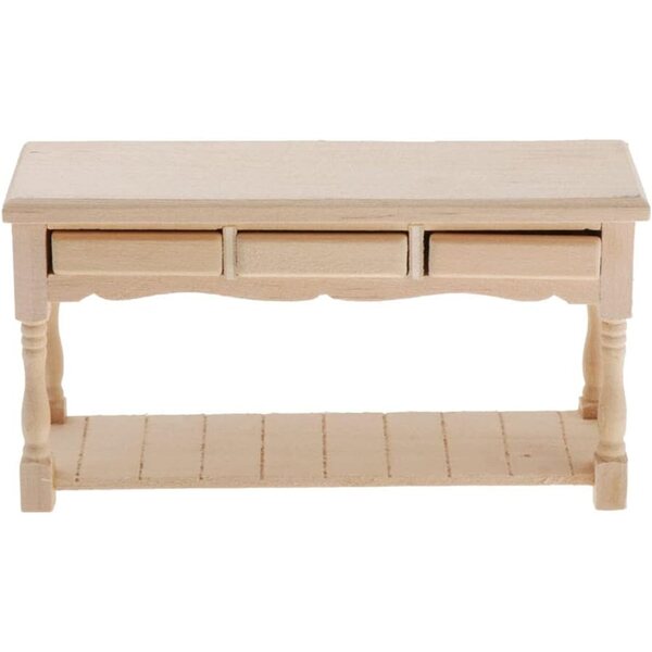 Almencla Tavolino da tè in Legno Miniatura 1:12 per Casa delle Bambole