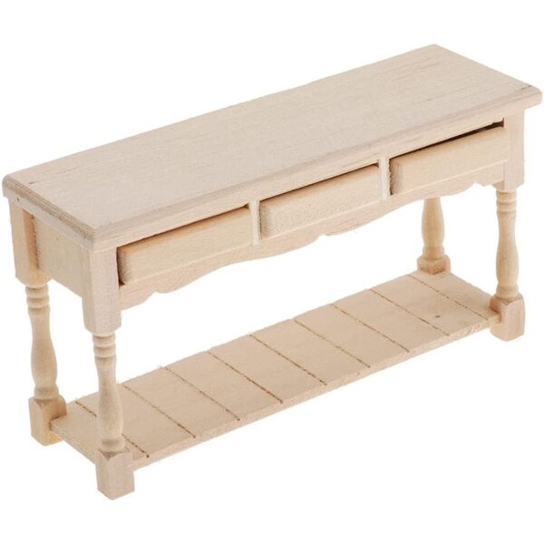 Almencla Tavolino da tè in Legno Miniatura 1:12 per Casa delle Bambole