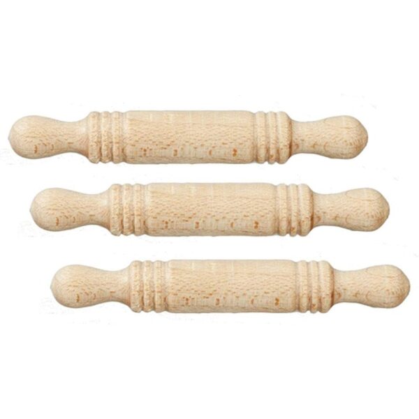 Casa delle bambole 3 Rolling Pins Miniature 1:12 - Accessori cucina in scala
