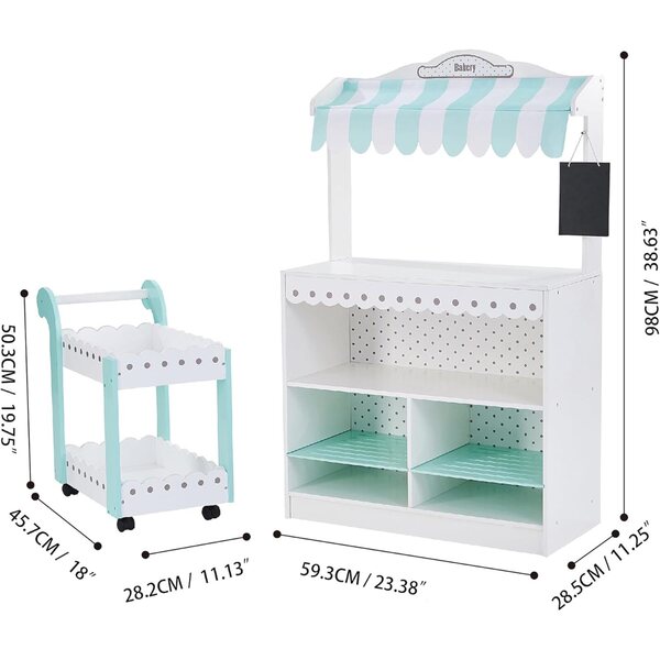 My Dream Panetteria dessert stand bianco e benzina con 18 dolcetti - Teamson Kids