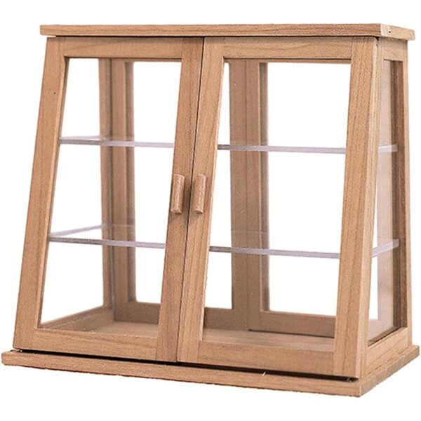 1/6 1/12 Miniatur-Kommode aus Holz für Puppenhaus, detaillierte und realistische Bäckerei-Vitrine