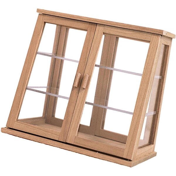 1/6 1/12 Miniatur-Kommode aus Holz für Puppenhaus, detaillierte und realistische Bäckerei-Vitrine