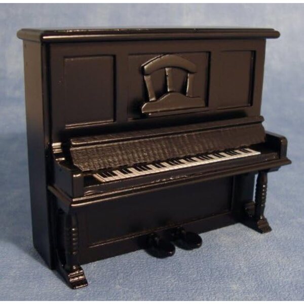 Pianoforte Verticale Nero per Case delle Bambole - Streets Ahead