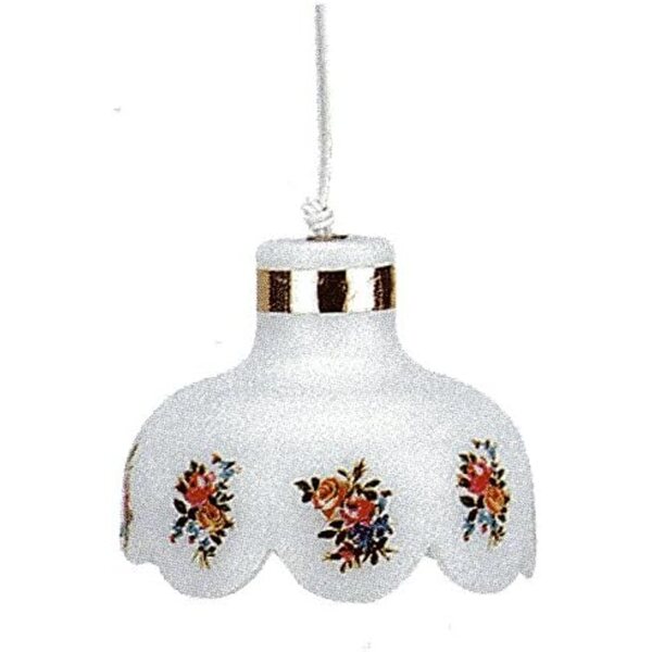 Kahlert Luce 10541 Lampada a Sospensione Mini Doll con Paralume Floreale in Plastica