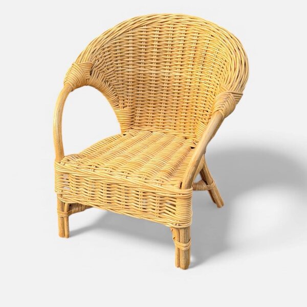 Poltrona in rattan per bambole colore miele - stabile e di alta qualità Bukora