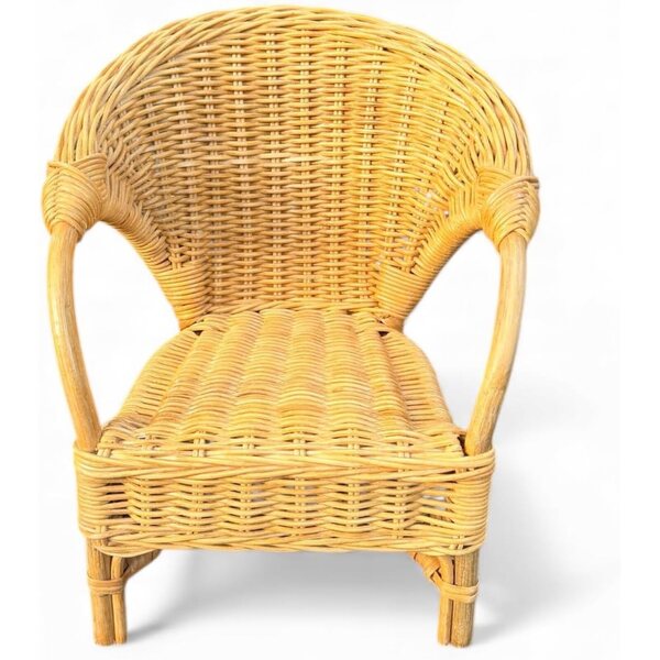 Poltrona in rattan per bambole colore miele - stabile e di alta qualità Bukora
