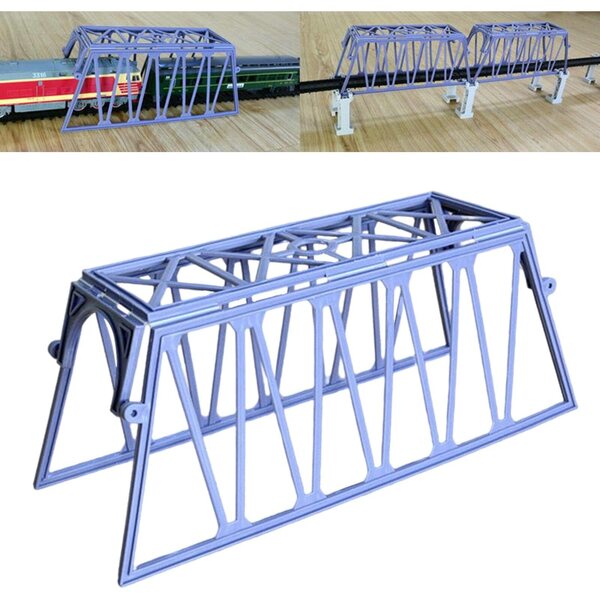 Qianly Modello di Ponte in Plastica 26x10x10,5 cm per Miniature e Decorazioni