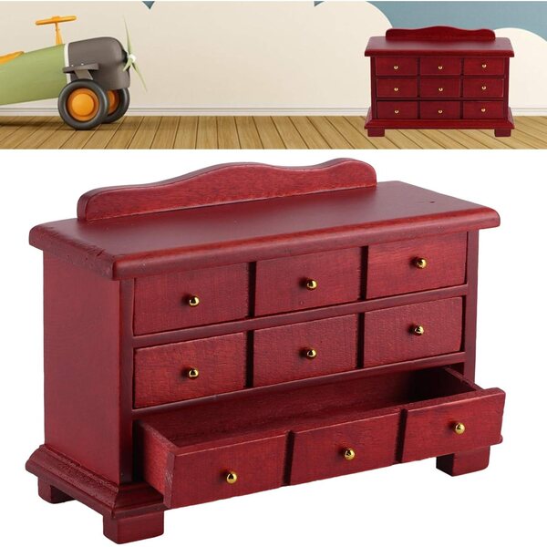 1/12 Mini-Holzschrank für Puppenhaus mit realistischen und sicheren Details