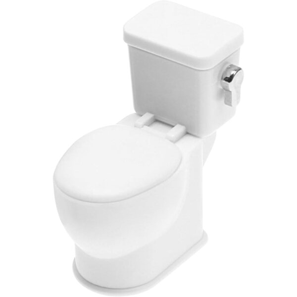 Puppenhaus-Miniaturtoilette mit Spülgeräusch und realistischem Design