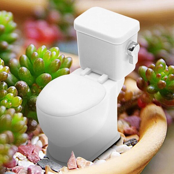 Puppenhaus-Miniaturtoilette mit Spülgeräusch und realistischem Design