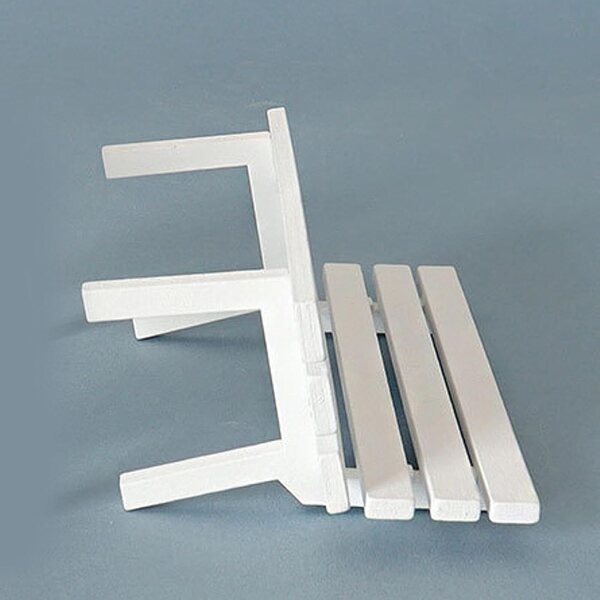 Panchina in Miniatura da Giardino in Legno 12x5x6,8 cm per Decorazioni e Case delle Bambole