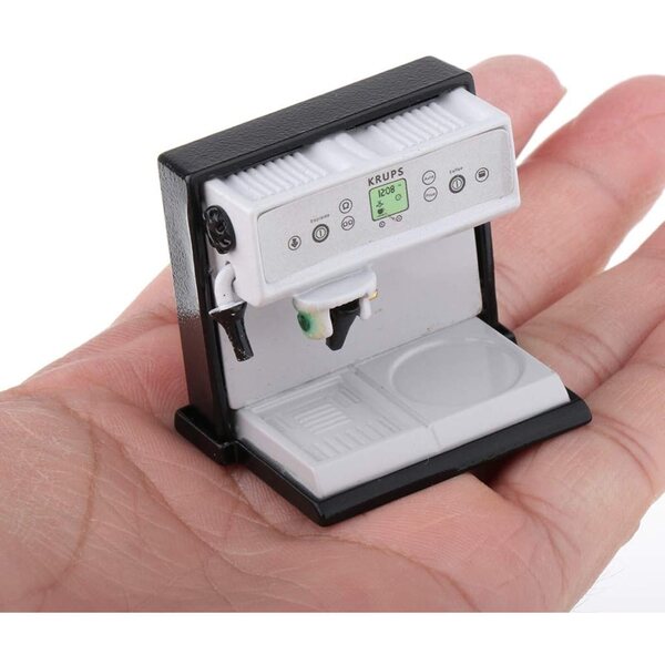 Miniatur-Kaffeemaschinen-Set 1/12 für Puppenhaus und Miniaturbar