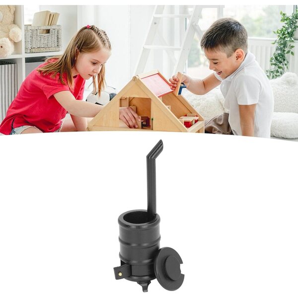 Picysa Mini-Holzofen 1:12 Schwarz für Puppenhaus, realistische Dekoration