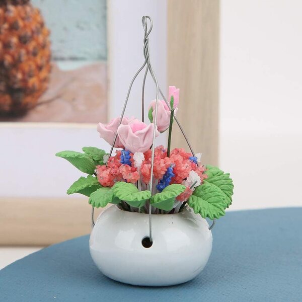 Miniatur-Hängevase für Puppenhäuser 1:12 aus Kunstharz – Masyrt