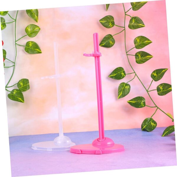 12 Supporti per Bambole da Tavolo Blu e Rosa per Esposizione Stabile e Creativa