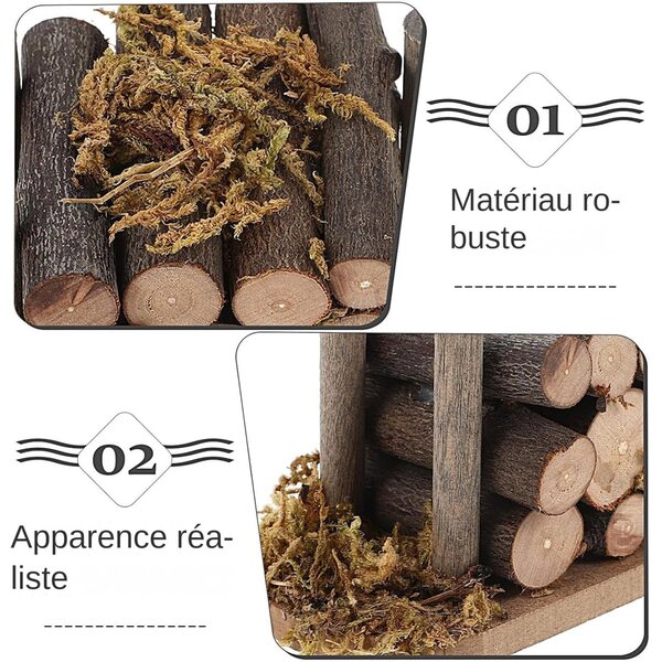 Miniatur-Holzstapel für Haus 1:12 – Vintage-Dekoration aus Holz und Schaumstoff
