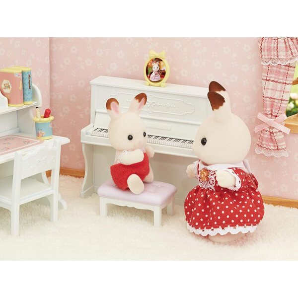 Sylvanian Family Kinderzimmer-Set SE-202 mit lavendelfarbenen und weißen Möbeln