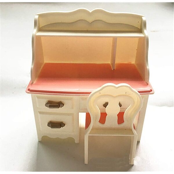 Umweltfreundlicher Kunststoff-Schreibtisch und Stuhl für Puppenhaus 16–30 cm Uteruik