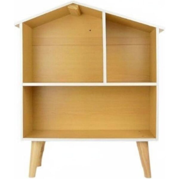 Gralara Casa delle Bambole in Legno con Ampio Spazio Contenitivo e Scaffale Organizer