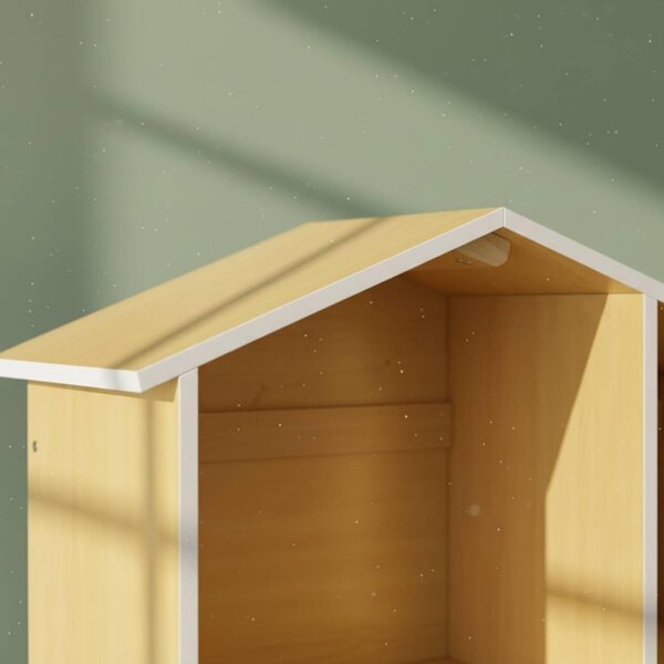 Gralara Puppenhaus aus Holz mit großem Stauraum und Organizer-Regal