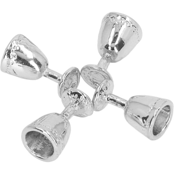 Walmeck Mini Bicchieri da Champagne in Lega 1:12 per Casa delle Bambole - Set 4 Argento