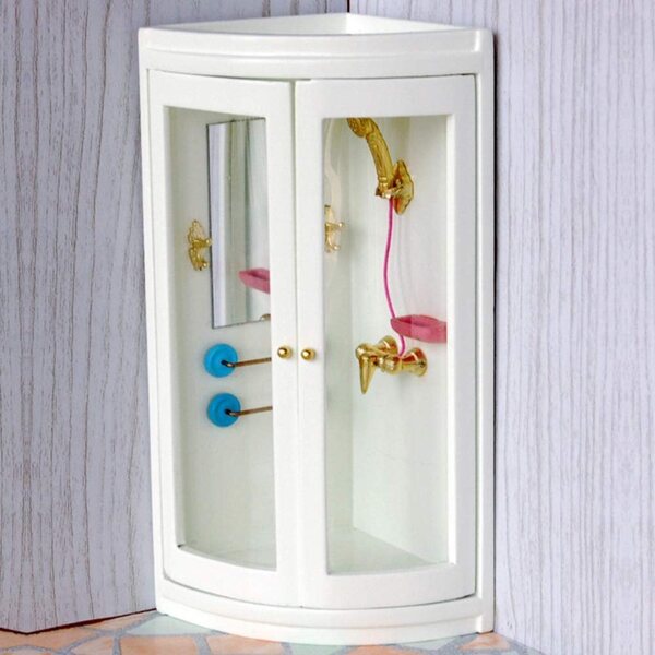 Picysa Casa delle bambole bagno doccia in legno 1:12 mini accessori decorativi