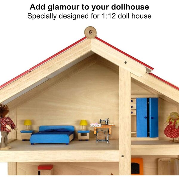 1:12 Miniatur-Nähmaschine für Vintage- und moderne Puppenhäuser