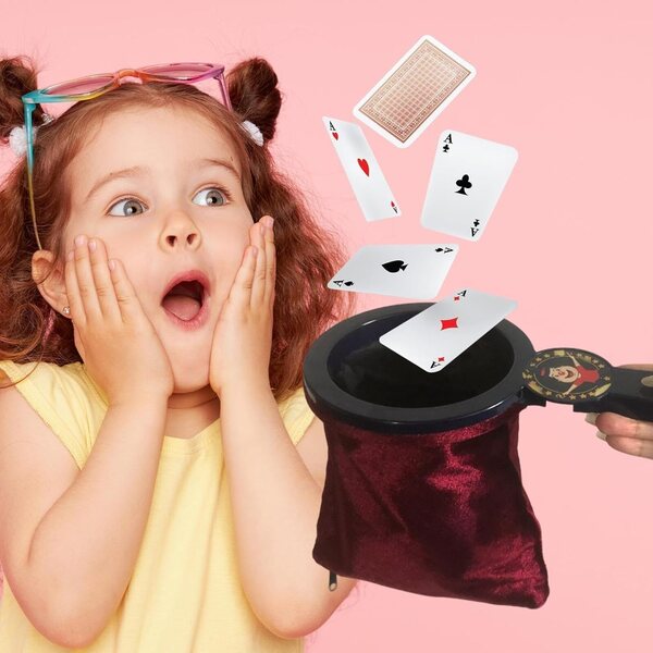 Zaubertrick-Set für Kinder mit tragbarer Tasche für einfache und unterhaltsame Zaubershows