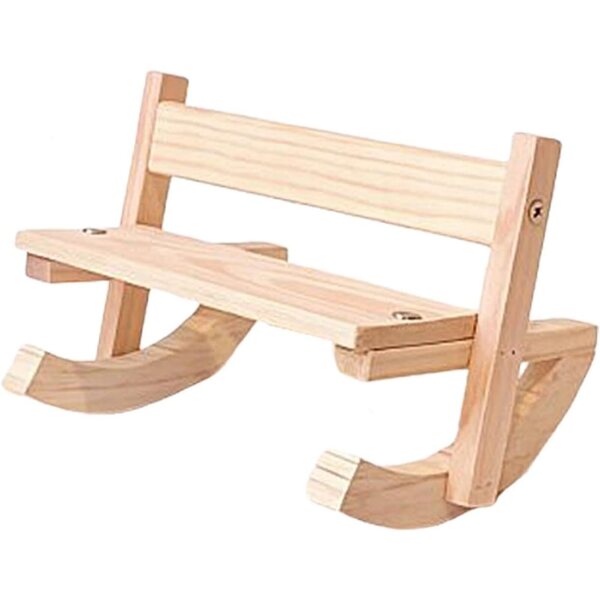Sharplace Mini Sedia a Dondolo in Legno per Bambole e Peluche 20x15x13cm