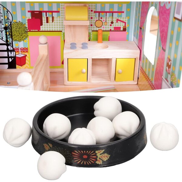 Puppenhaus Miniatur realistische Mini-Sandwiches 1:12 – 8-teiliges Set mit Tablett