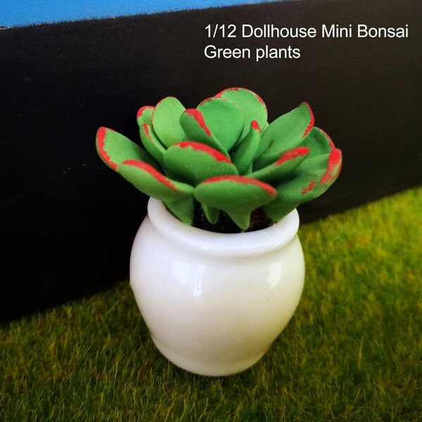 Mini 1/12 Keramik-Bonsai für Puppenhaus – DIY-Dekoration
