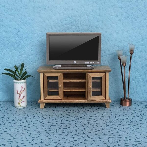 1:12 Miniaturfernseher mit Fernbedienung für Puppenhaus – Masyrt