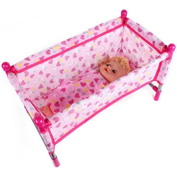 DIY Puppenbett 30 cm mit Steppdecke und Kissen – Lernspiel