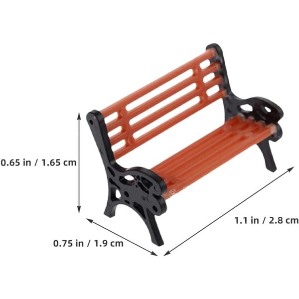 VICASKY Set 6 Mini Panchine da Giardino in Plastica per Decorazioni e Case delle Bambole