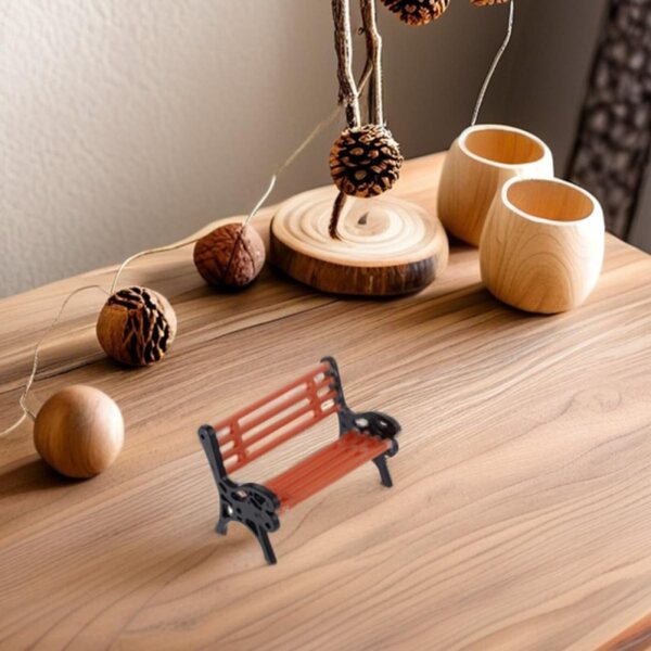 VICASKY Set 6 Mini Panchine da Giardino in Plastica per Decorazioni e Case delle Bambole