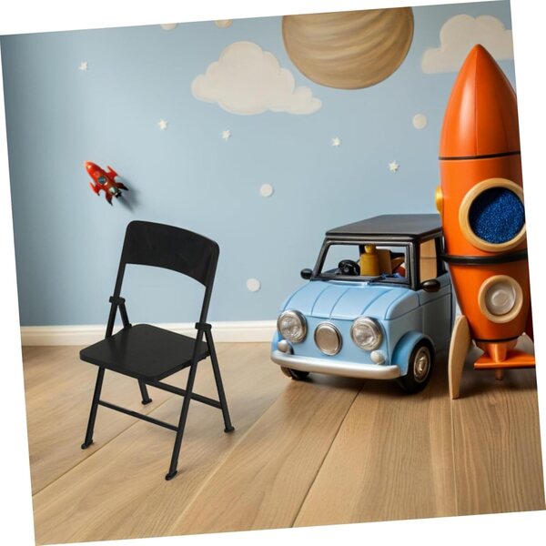 Gatuida Set 2 Sedie Pieghevoli Miniature in PVC per Casa delle Bambole e Decorazioni