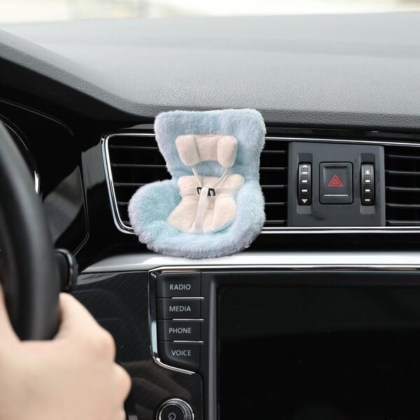 Liqzirtu vielseitiger und tragbarer Plüsch-Autositz für 17 cm große Puppen