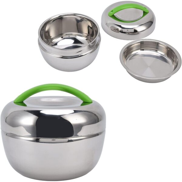 Box Pranzo Termico 1L in Acciaio Inox 2 Strati per Scuola e Ufficio Beufee