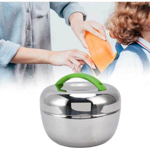 Box Pranzo Termico 1L in Acciaio Inox 2 Strati per Scuola e Ufficio Beufee