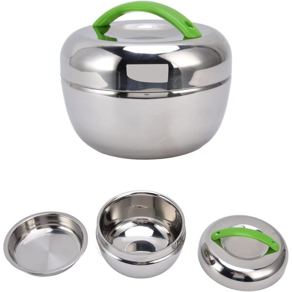 Box Pranzo Termico 1L in Acciaio Inox 2 Strati per Scuola e Ufficio Beufee