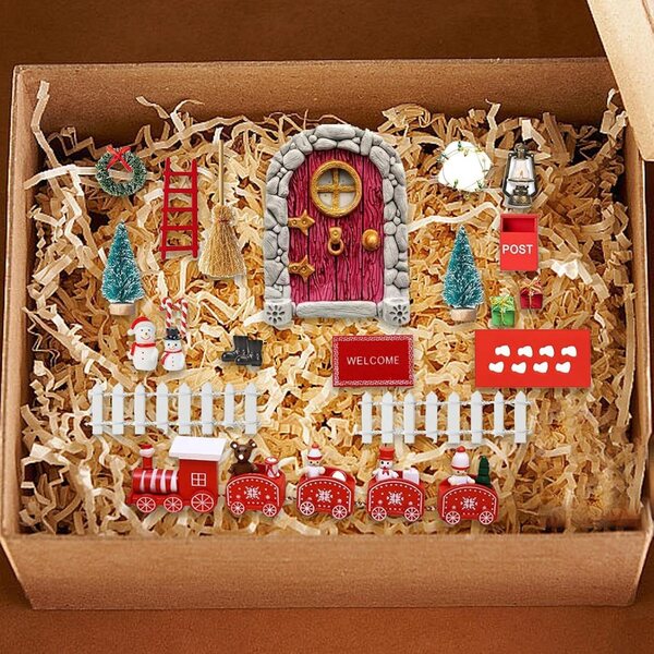 Set Porta delle Fate in Miniatura con Accessori Completi per Decorazioni Magiche