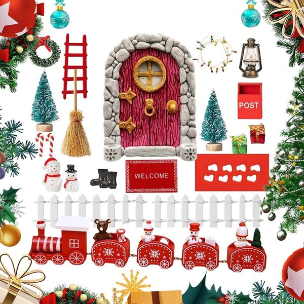 Set Porta delle Fate in Miniatura con Accessori Completi per Decorazioni Magiche