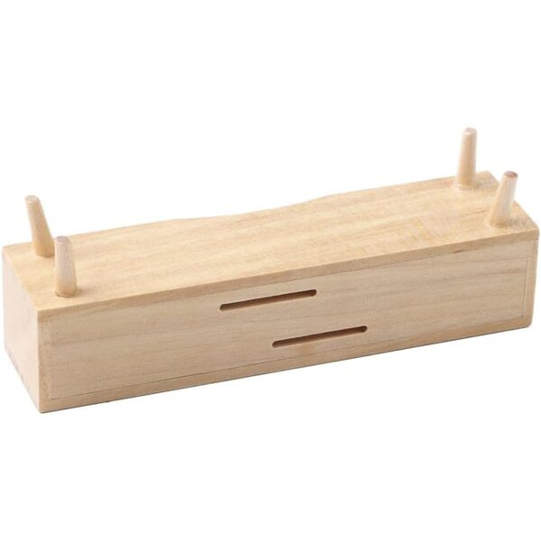 1:12 Puppenhaus-TV-Schrank aus Holz mit doppelter Schublade, 12 x 4 x 3 cm