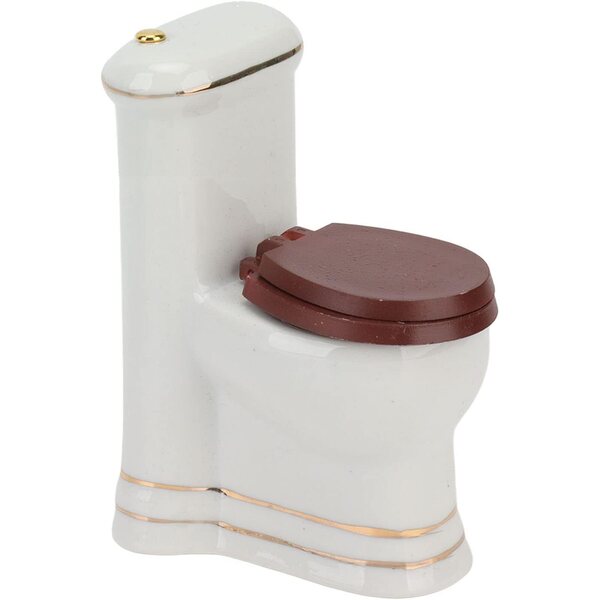 KENANLAN Set bagno 1:12 per casa delle bambole, 5 pezzi in porcellana miniatura