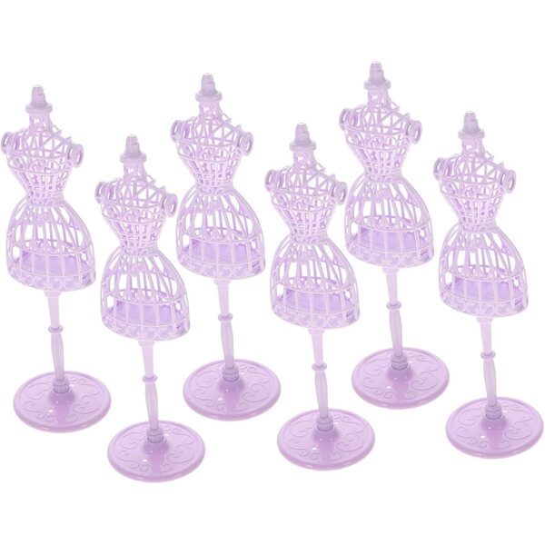 Mannequins Mini Doll Displays 6 Stück lila Luxus-Kleiderständer
