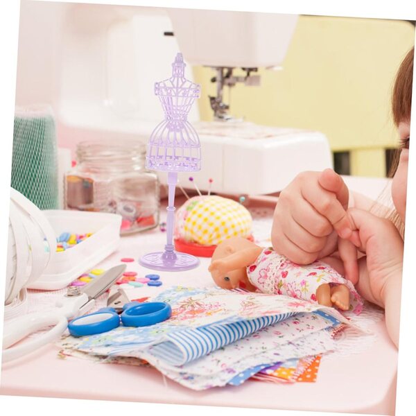 Mannequins Mini Doll Displays 6 Stück lila Luxus-Kleiderständer