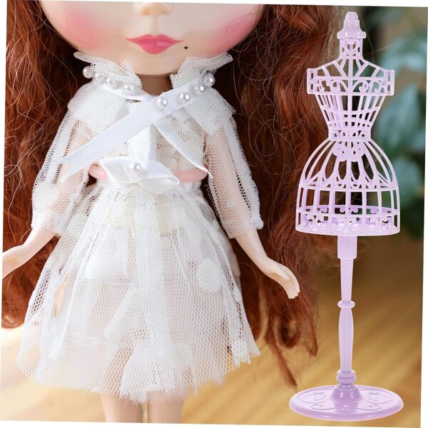 Mannequins Mini Doll Displays 6 Stück lila Luxus-Kleiderständer